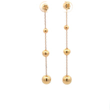 Load image into Gallery viewer, 18K Gold Earrings Stud Dangling Balls  Two Ways 2.92 grams - Rafant
