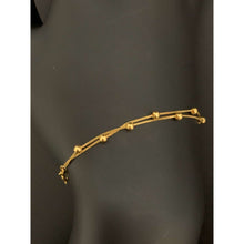 Load image into Gallery viewer, 18K Gold Bracelet Beaded 6 inches plus 1 inch 0.74 grams
