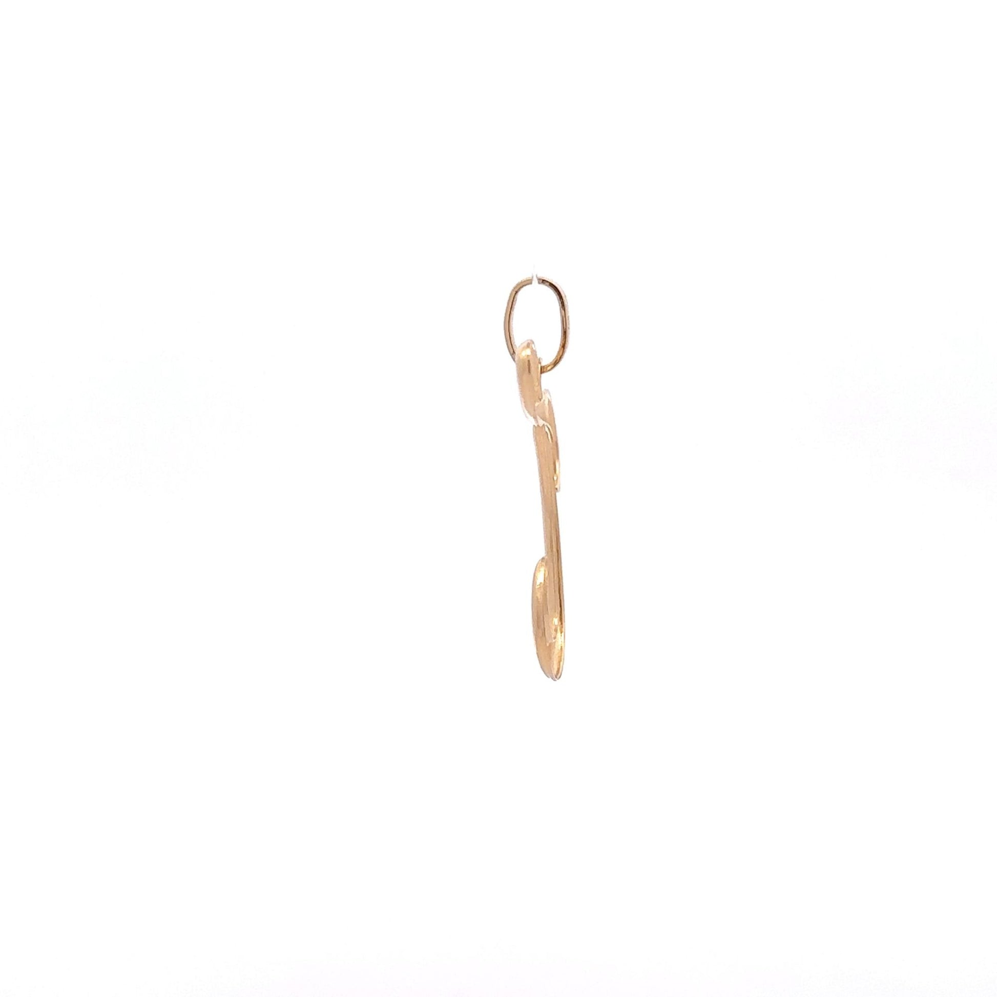 18K Gold Pendant Letter T Initial 1.29 grams - Rafant