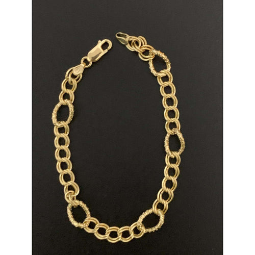 18K Gold Bracelet Cable Link Chain 7.5 inches 3.79 grams