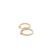 Load image into Gallery viewer, 18K Gold Earrings Hoops Spiral 1gram - Rafant
