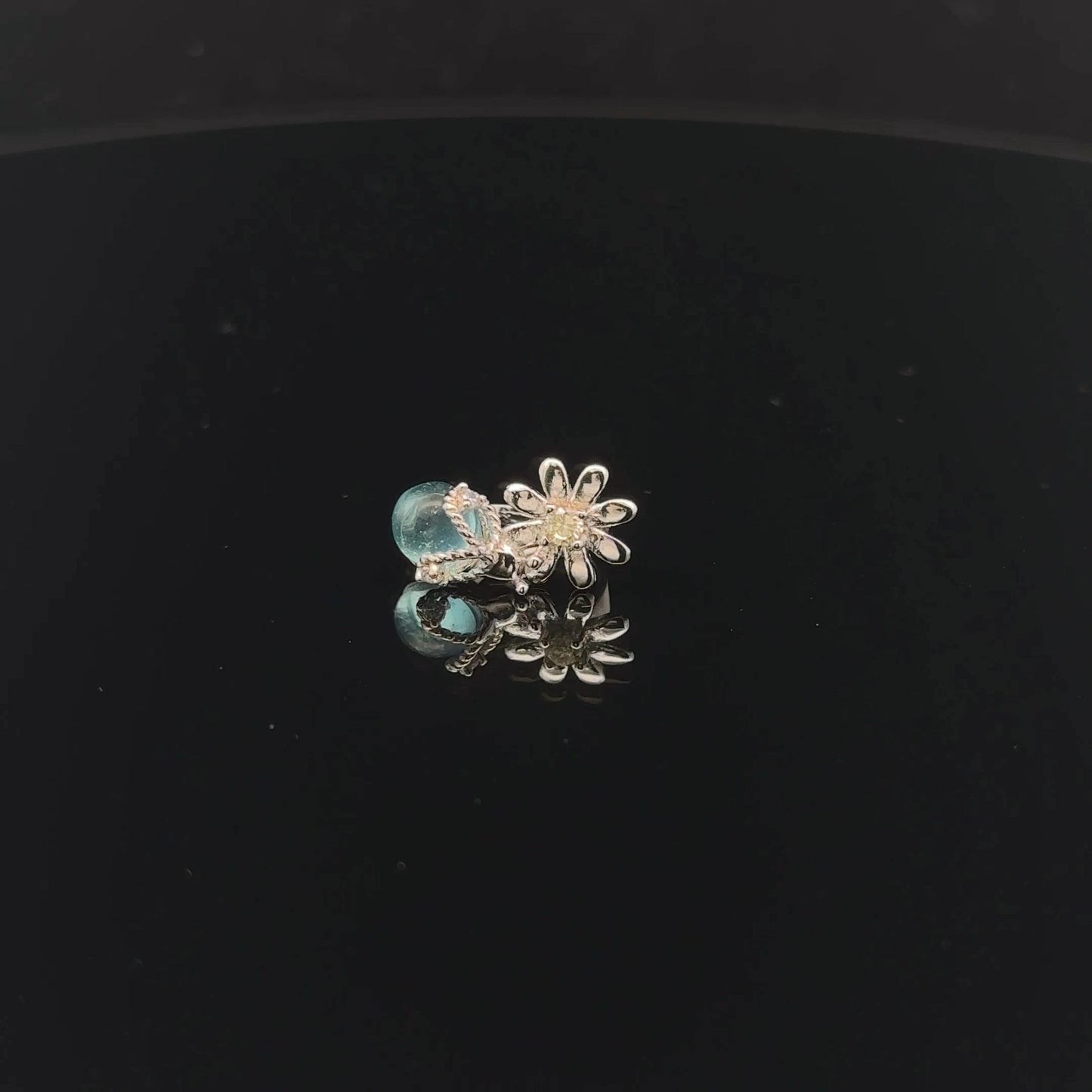 925 Sterling Silver Charm Bead Flower - Rafant