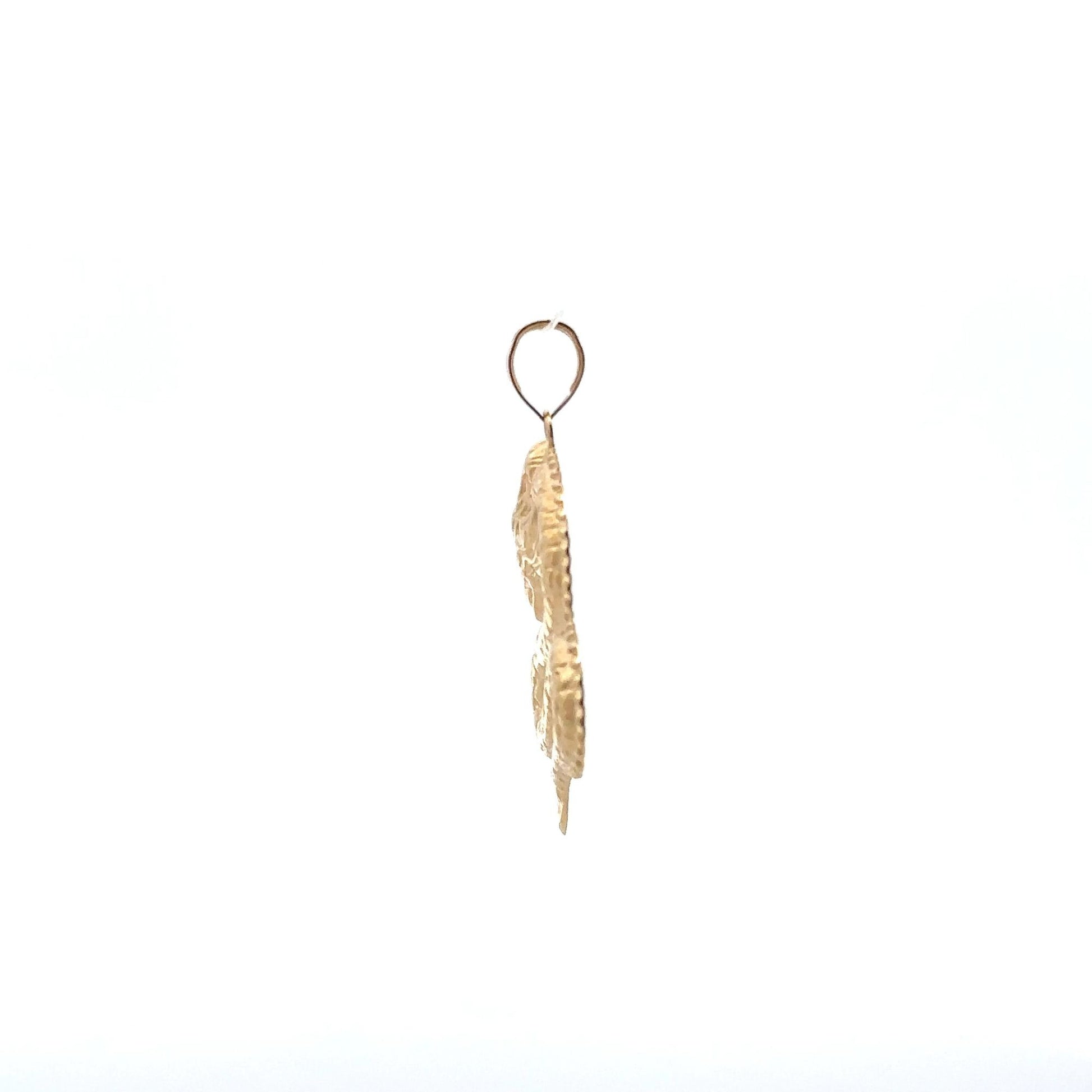 18K Gold Pendant Lucky Dragon Large 1.7 grams - Rafant