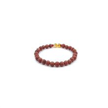 Load image into Gallery viewer, 18K Gold Pixiu Piyao Lucky Charm Bracelet Goldstone Gemstones 6mm
