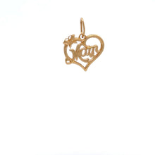 Load image into Gallery viewer, 18K Gold Pendant Charm Heart MOM Butterfly 0.97 grams - Rafant
