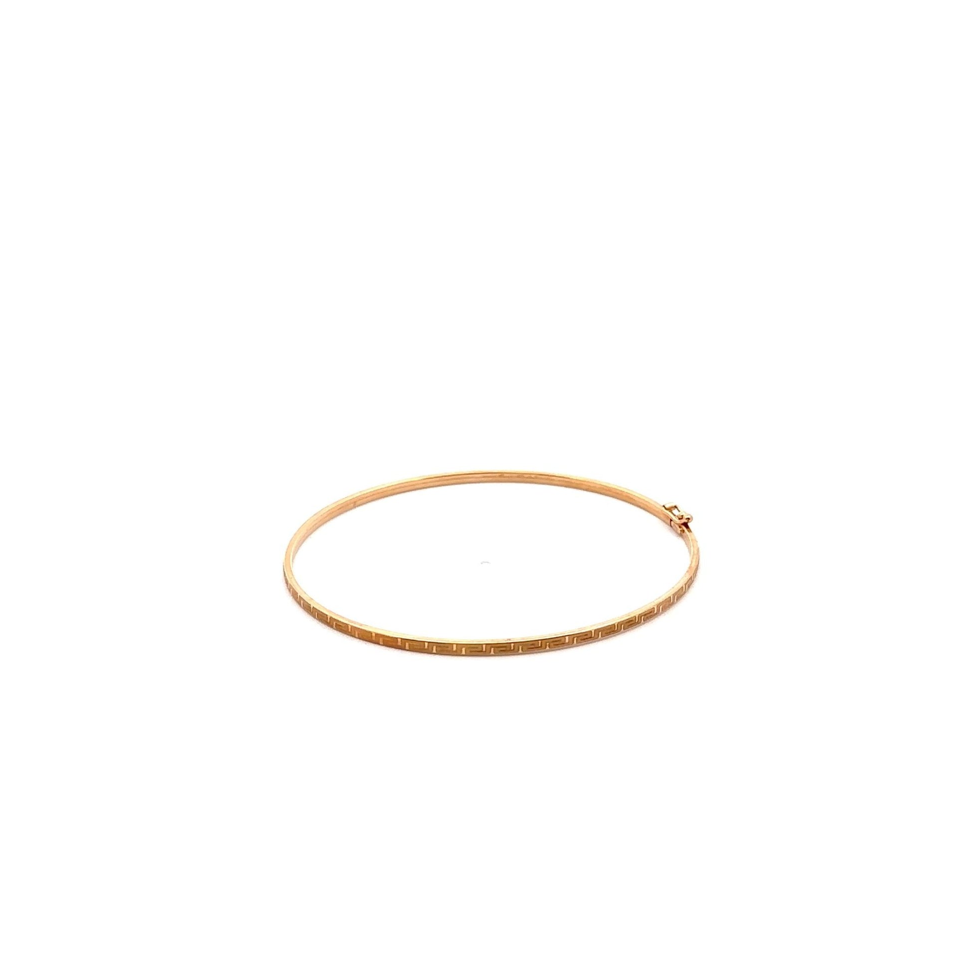 18K Gold Bracelet Bangle Size 6.25 inches - Rafant