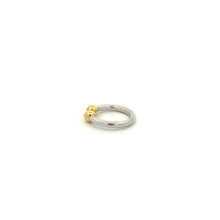 Load image into Gallery viewer, 18K Gold Ring Two Tone Balls White Yellow Gold Size 5.5 Fine Jewelry - Rafant
