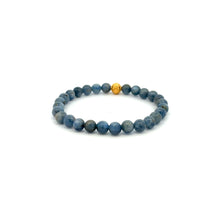 Load image into Gallery viewer, 18K Gold Money Ball Lucky Bracelet Gemstones Kyanite 6mm - Rafant
