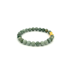 Load image into Gallery viewer, 18K Gold Dragon Pixiu Piyao Lucky Charm Beads Bracelet Gemstones Burmese Jade 6mm - Rafant
