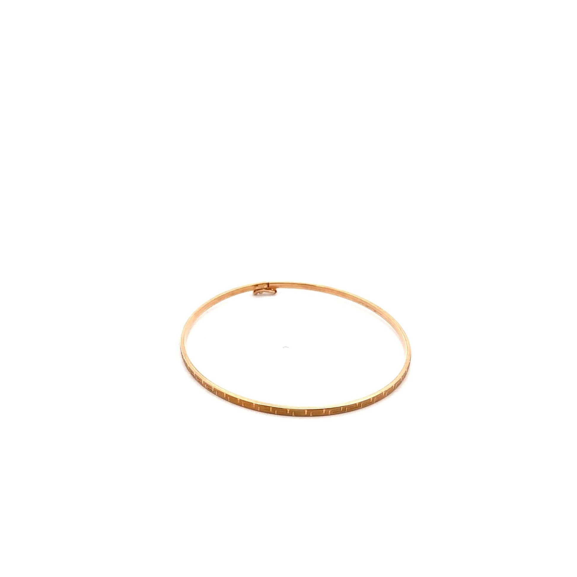 18K Gold Bracelet Bangle Size 6.25 inches - Rafant