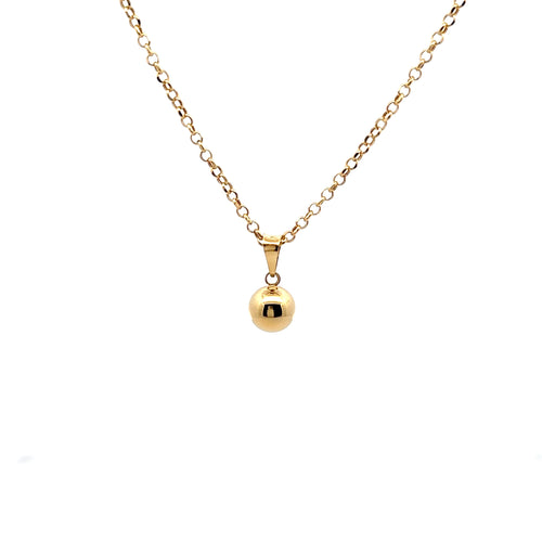 18K Gold Bracelet with Ball Charm 8 inches  1.78 grams - Rafant