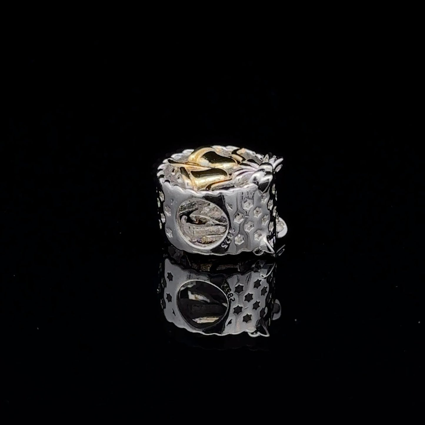 925 Sterling Silver Charm Bead Bells Christmas Holiday For Charm Bracelet Necklace - Rafant