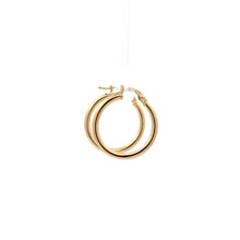 Load image into Gallery viewer, 18K Gold Earrings Hoops Polished 1.21 grams - Rafant
