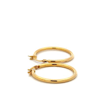 Load image into Gallery viewer, 18K Gold Earrings Hoops Polished 1.48 grams - Rafant
