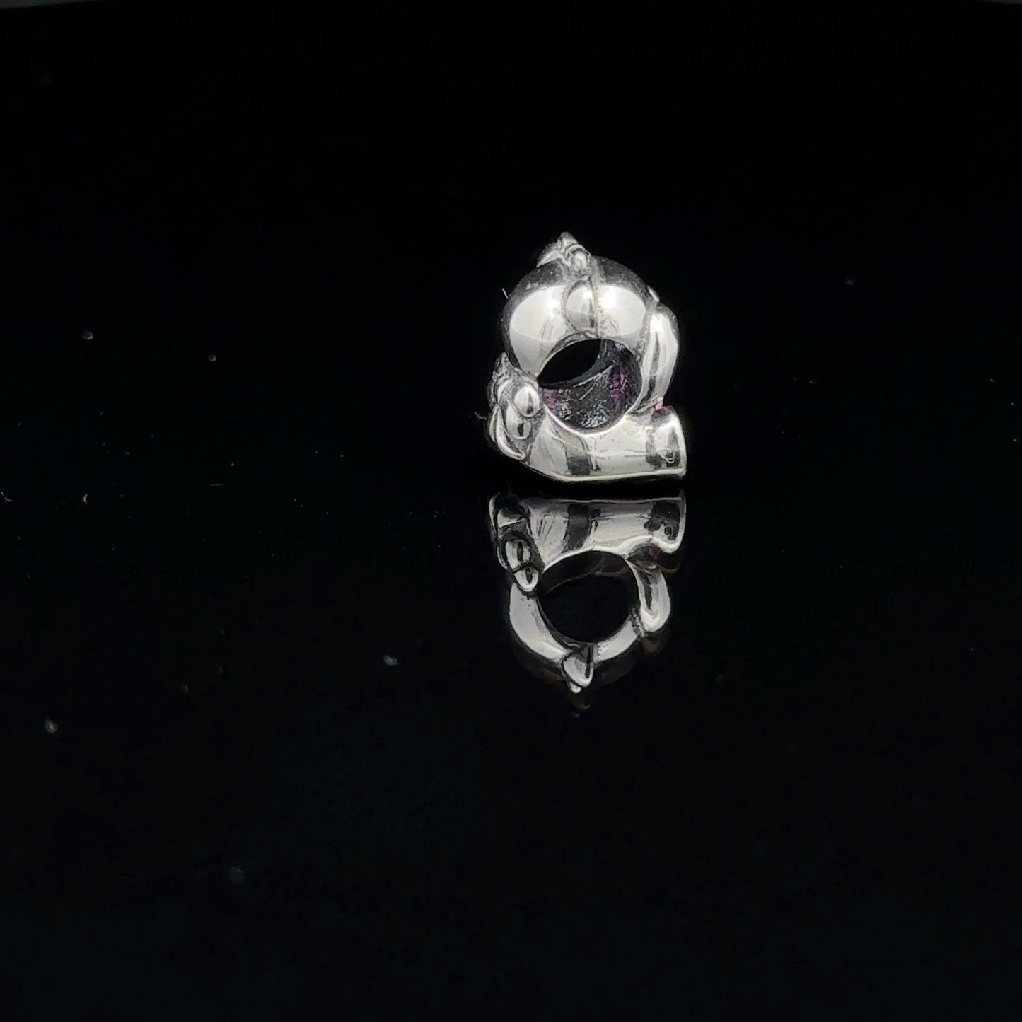 925 Sterling Silver Charm Bead Pink Heart Bear For Charm Bracelet Necklace - Rafant