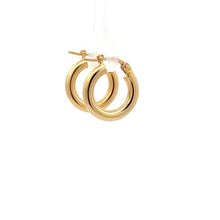Load image into Gallery viewer, 18K Gold Earrings Hoops Polished Small 1.27 grams - Rafant
