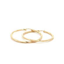 Load image into Gallery viewer, 18K Gold Earrings Hoops Spiral 1.92 grams Large - Rafant
