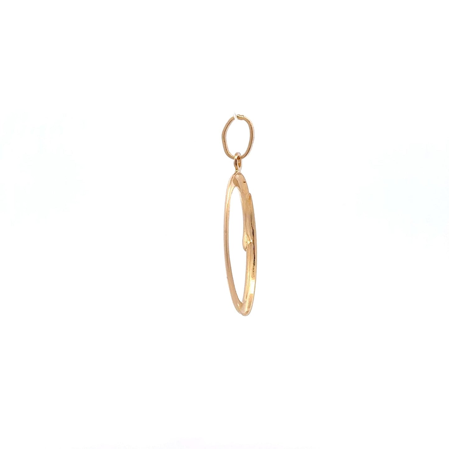 18K Gold Pendant Letter O Initial 1.06 grams - Rafant