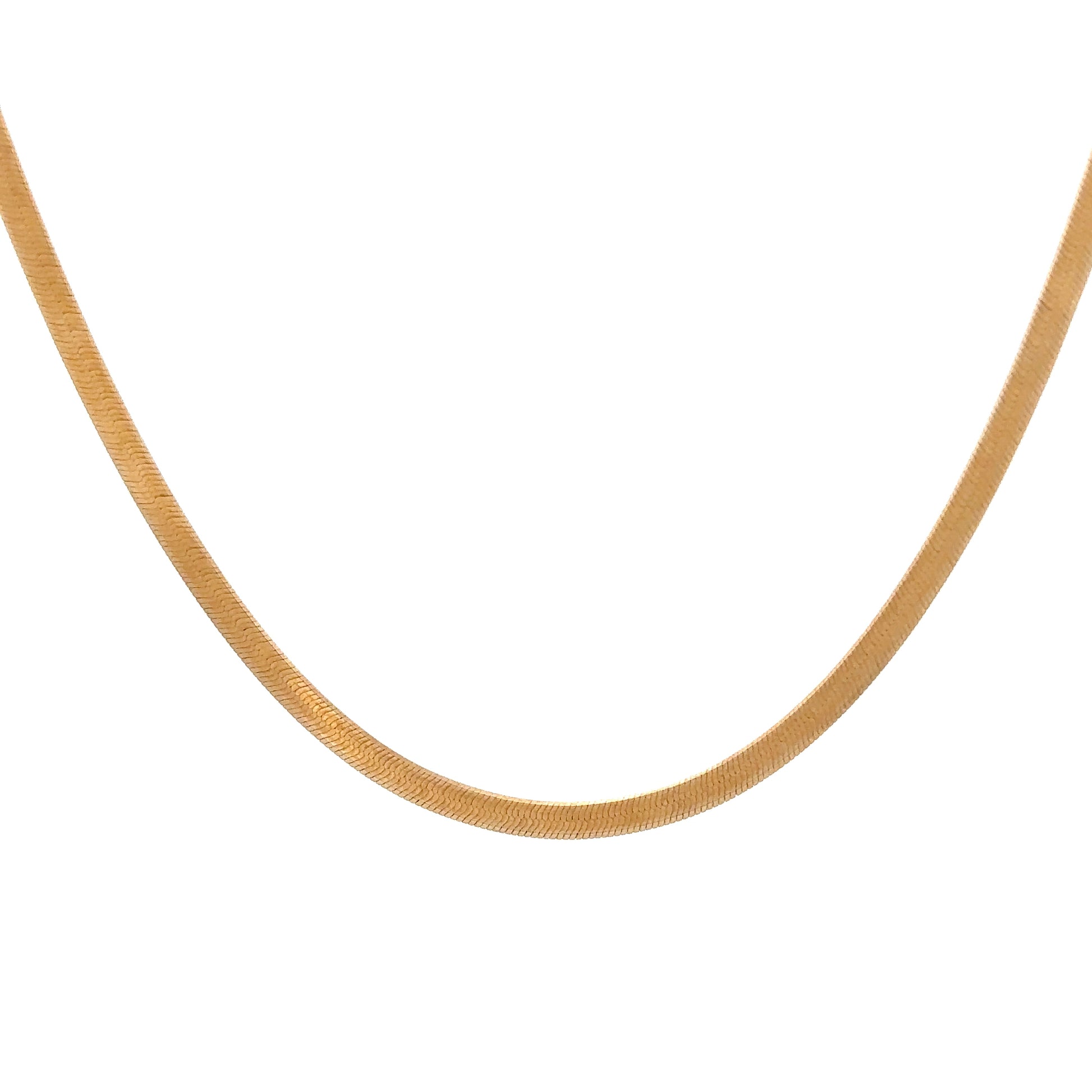 18K Gold Necklace Flat Chain 17.50 inches 4.57 grams - Rafant
