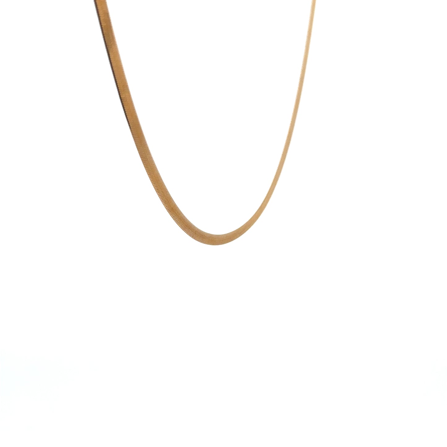 18K Gold Necklace Flat Chain 17.50 inches 4.57 grams - Rafant