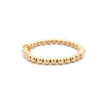Load image into Gallery viewer, 18K Gold Stretch Bracelet with 24K Gold Ball Charm Size 5-8 inches - Rafant
