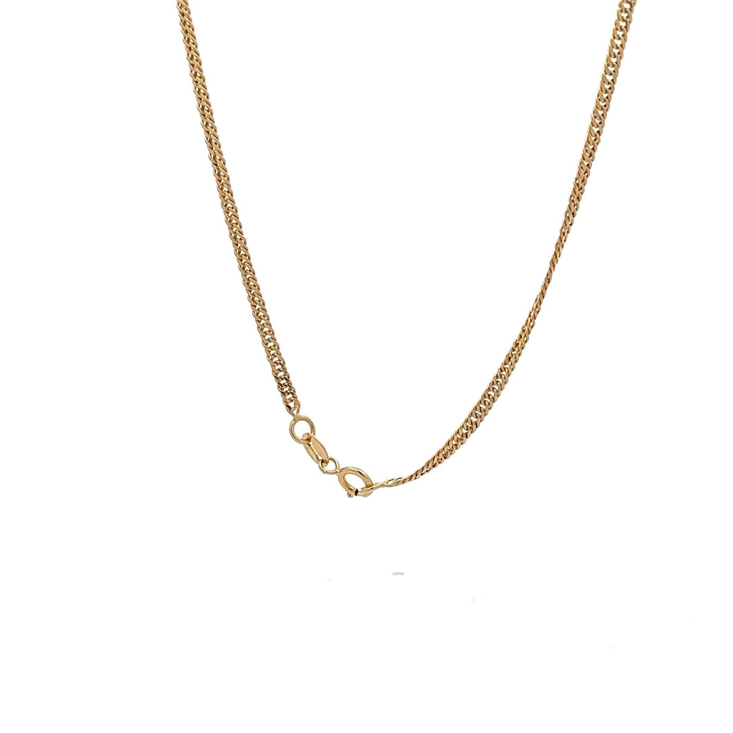 18K Gold Necklace Chain Curb 20.5 inches 2.92 grams - Rafant