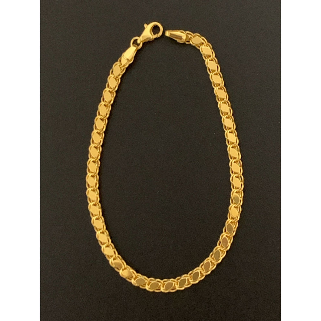 18K Gold Bracelet Chain Size 7.25 inches 3.38 grams - Rafant