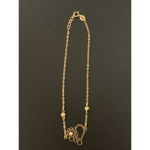 Load image into Gallery viewer, 18K Gold Bracelet 7.5 inches with Heart Charm 1.13 grams
