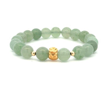 Load image into Gallery viewer, 18K Gold Money Bag Lucky Charm Beads Bracelet Gemstones Aventurine 8mm - Rafant
