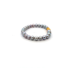 Load image into Gallery viewer, 24K Gold Piyao Pixiu Bracelet Freshwater Gray Pearls
