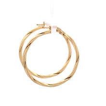 Load image into Gallery viewer, 18K Gold Earrings Hoops Spiral 1.55 grams - Rafant
