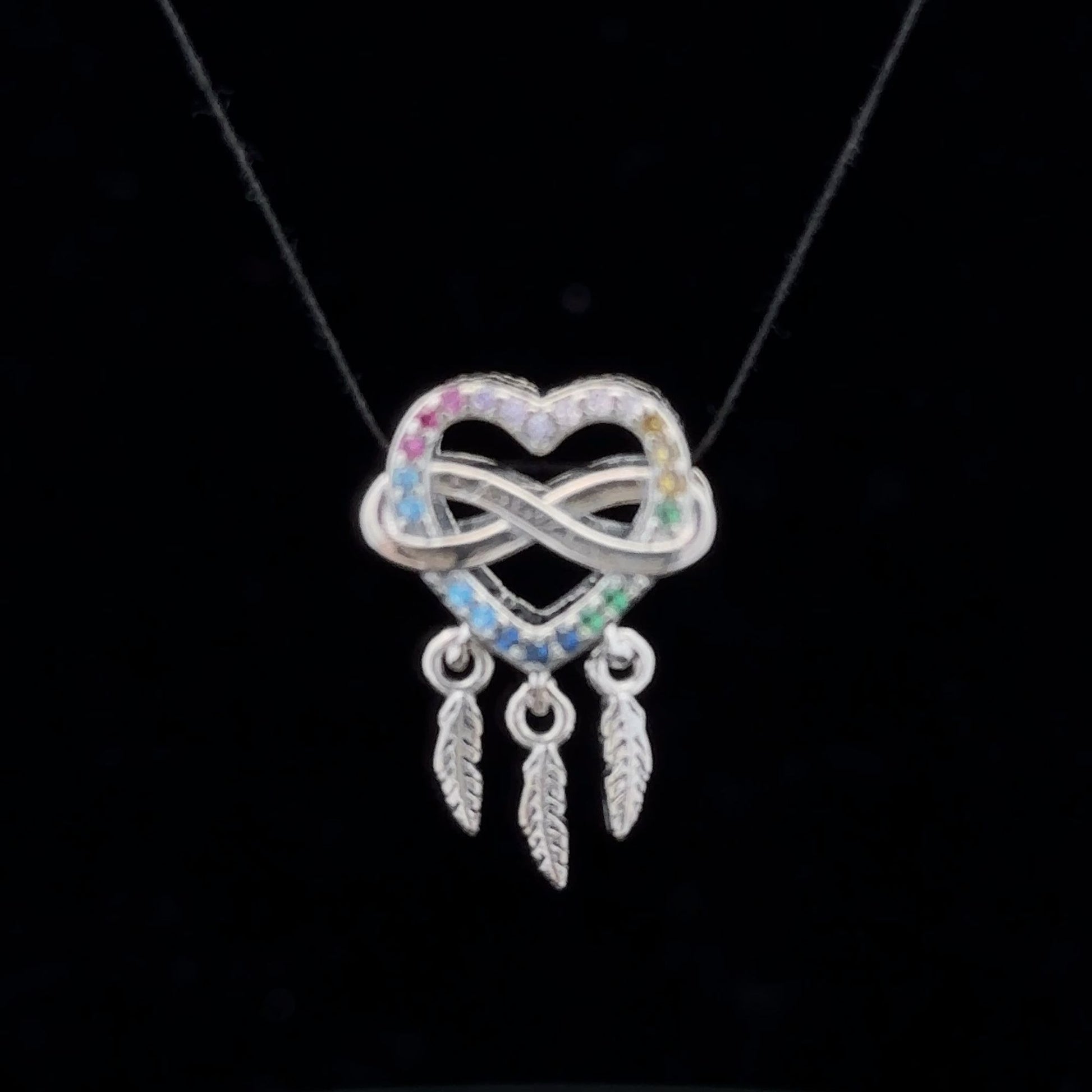 925 Sterling Silver Charm Bead Heart Infinity For Charm Bracelet Necklace - Rafant