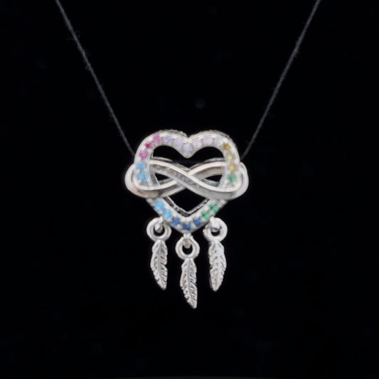 925 Sterling Silver Charm Bead Heart Infinity For Charm Bracelet Necklace - Rafant