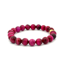 Load image into Gallery viewer, 18K Gold Money Bag Good Luck Charm Bracelet Gemstones Tiger&#39;s Eye 8mm - Rafant
