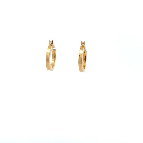 18K Gold Earrings Hoops Small 1.09 grams - Rafant