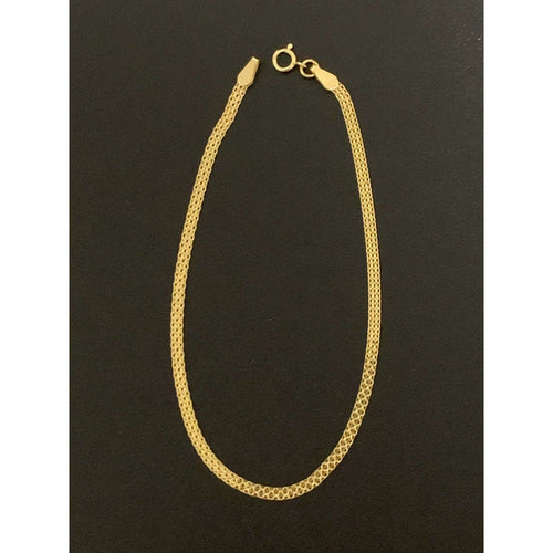 18K Gold Bracelet Bismark Chain 7.5 inches 1.43 grams