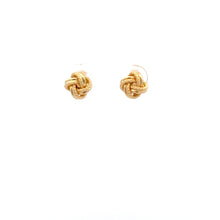 Load image into Gallery viewer, 18K Gold Earrings Stud Knot Small 1.17 grams - Rafant
