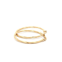 Load image into Gallery viewer, 18K Gold Earrings Hoops Spiral 1.92 grams Large - Rafant
