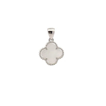 Load image into Gallery viewer, 925 Sterling Silver Pendant Flower Clover White Synthetic Pearl
