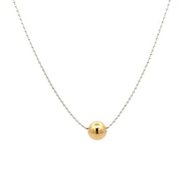Load image into Gallery viewer, 925 Sterling Silver Add-a-Bead Chain with 18k Solid Gold Accent, Customizable Minimalist Necklace Interchangeable Design
