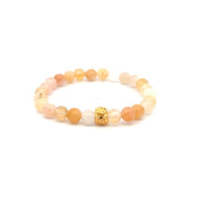 Load image into Gallery viewer, 18K Gold Money Bag Charm Bracelet Natural Aventurine Multicolor Gemstones 6mm - Rafant
