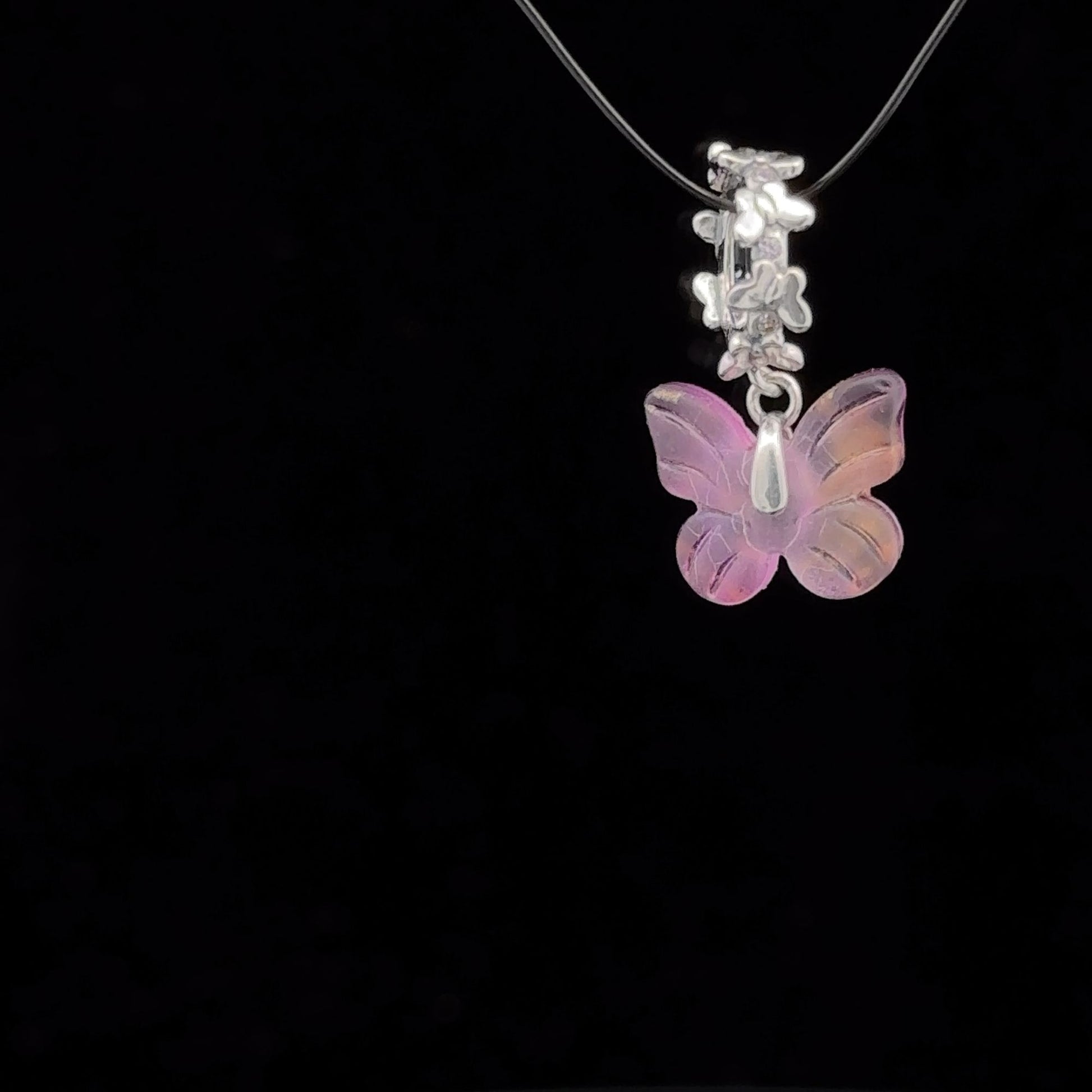 925 Sterling Silver Charm Bead Butterfly For Charm Bracelet Necklace - Rafant