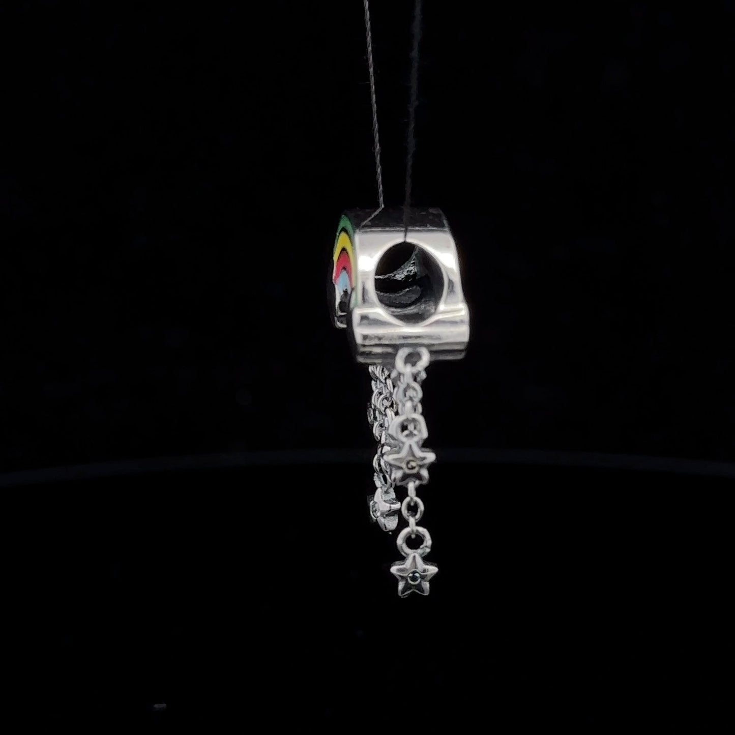 925 Sterling Silver Charm Bead Rainbow Stars For Charm Bracelet Necklace - Rafant