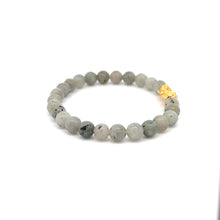 Load image into Gallery viewer, 24K Gold Piyao Pixiu Lucky Charm Bracelet Gemstones Labradorite 6mm - Rafant
