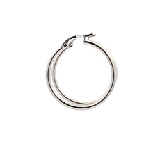 Load image into Gallery viewer, 18K White Gold Earrings Hoops Polished 1.50 grams - Rafant
