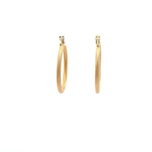 Load image into Gallery viewer, 18K Gold Earrings Hoops Loops Textured 1.69 grams - Rafant
