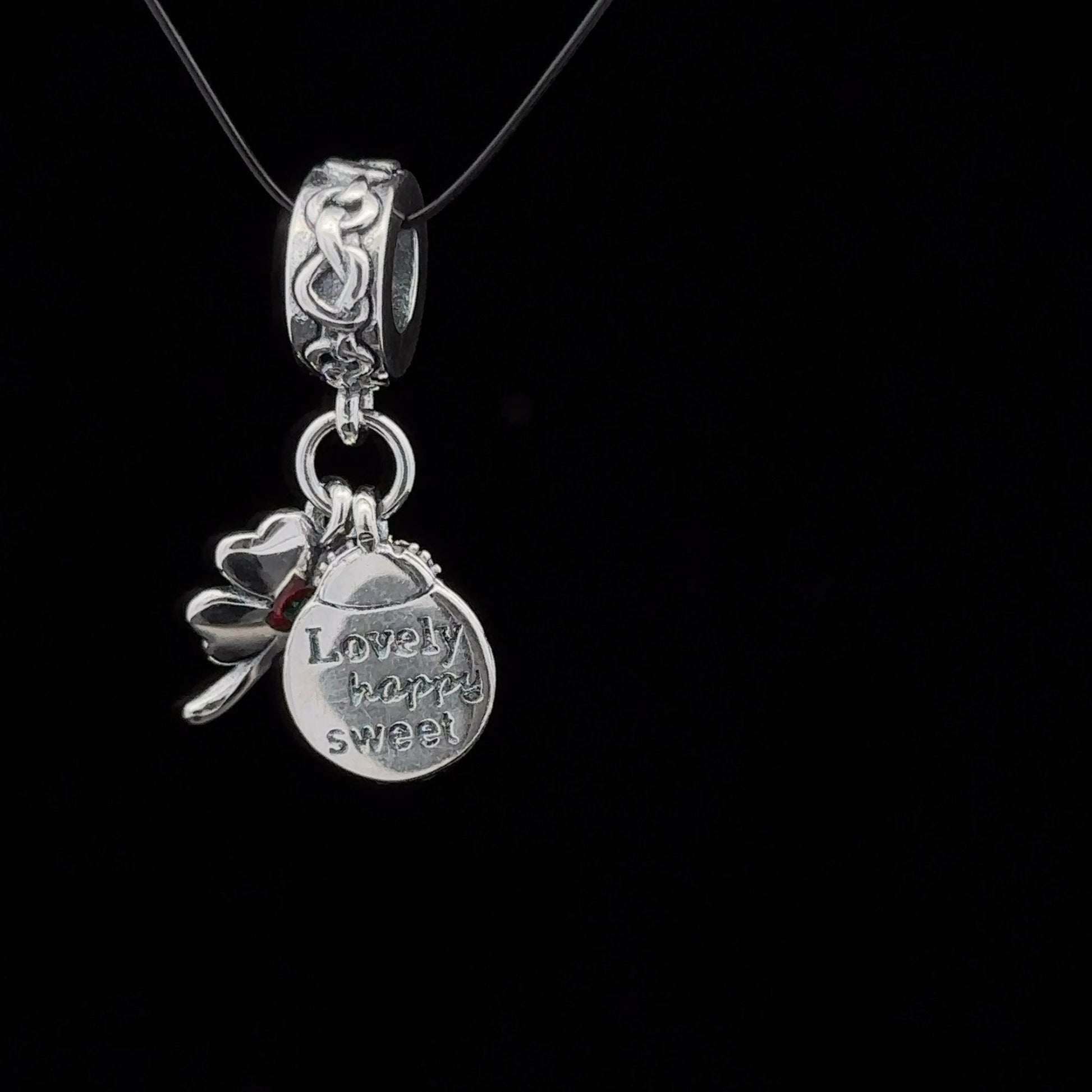 925 Sterling Silver Charm Bead Insect Beetle Flower For Charm Bracelet Necklace - Rafant