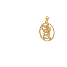 Load image into Gallery viewer, 18K Gold Pendant Charm Dragon Oval - Rafant
