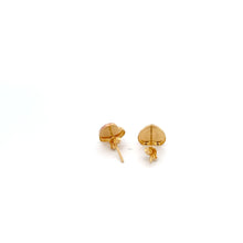 Load image into Gallery viewer, 18K Gold Stud Earrings Heart Tricolor 1.32 grams
