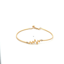Load image into Gallery viewer, 18K Gold Bracelet Bangle Heart Beat Small ExtraSmall 3.95grams - Rafant

